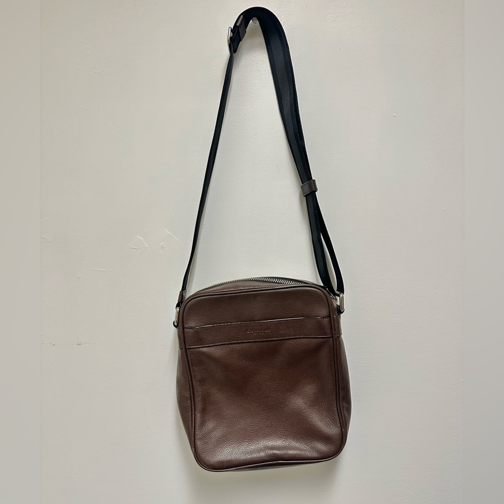Coach flight bag men’s in brown leather